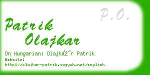 patrik olajkar business card
